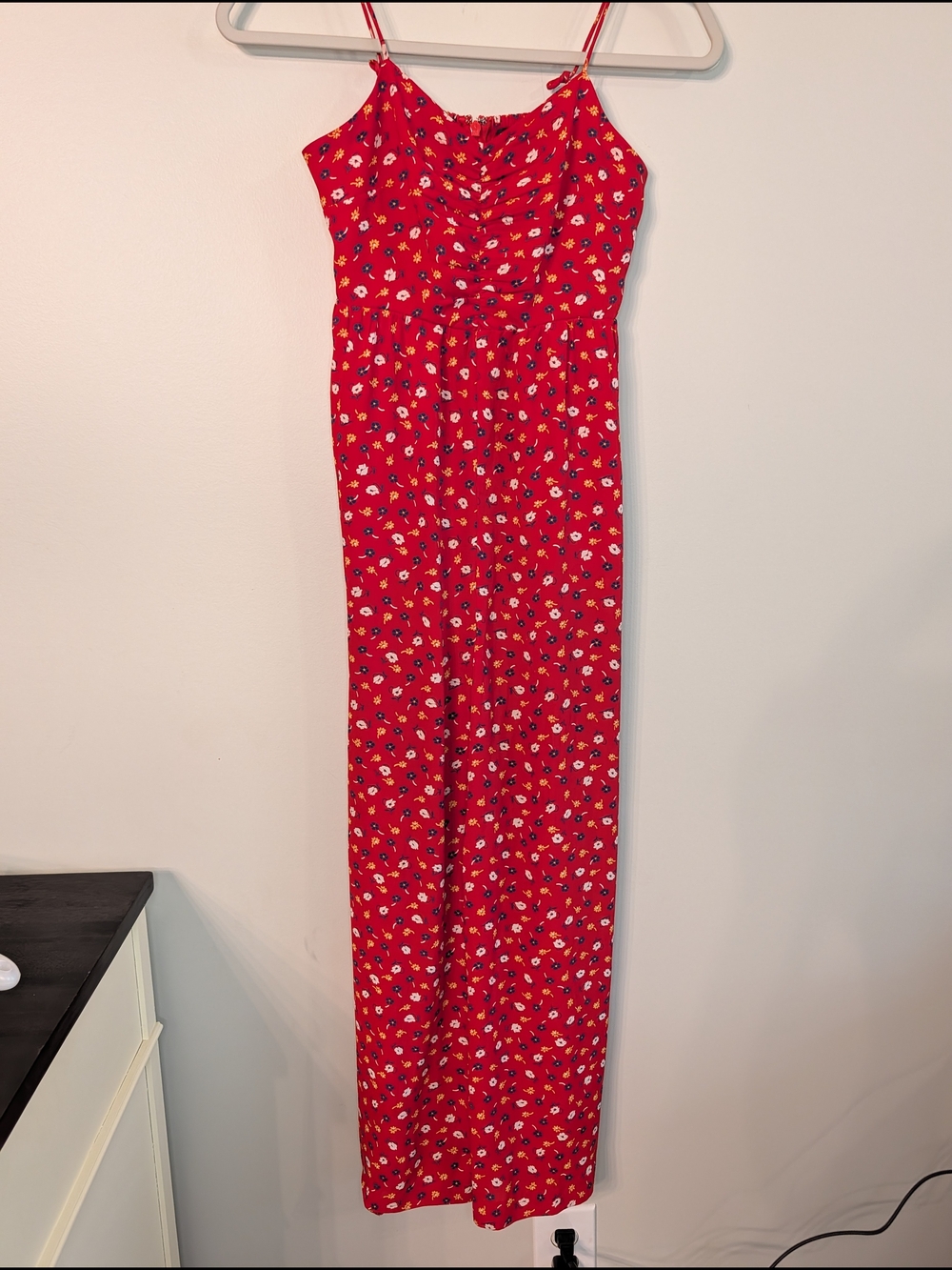 Madewell Rust Floral Wide-Leg Jumpsuit - Picture 4 of 6